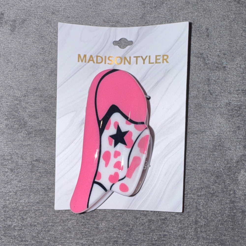 Madison Tyler- NWT Cowboy Hat Pink and White hair Clip